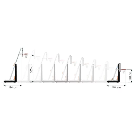 Mobilt basketmål mod. SAM School 3x3