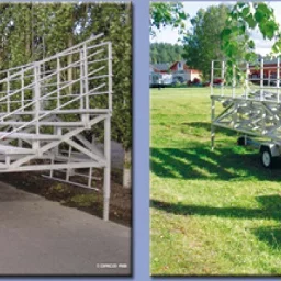 Tribune, mobil og sammenklappbar