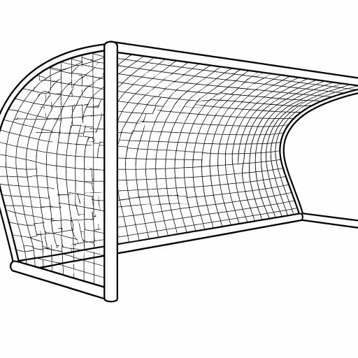 Fotballnett 5'er  120 mm 3 mm grønn PP - buet mod. C-form