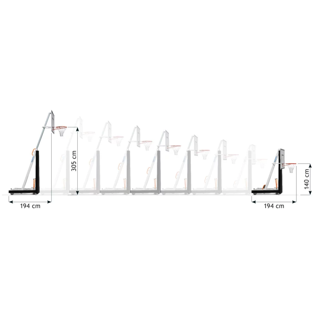 Mobilt basketmål mod. SAM School 3x3