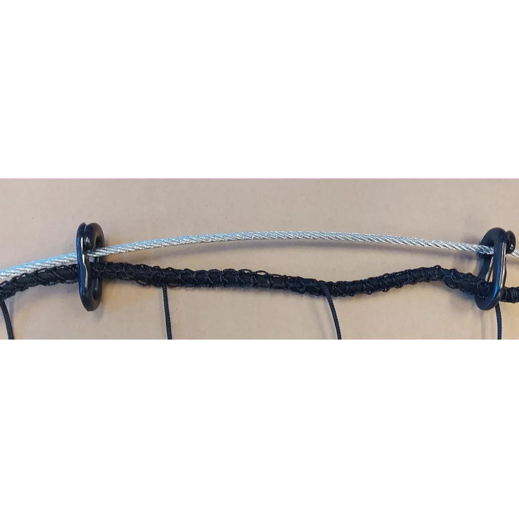 Karabinkrok/splittring i svart plast