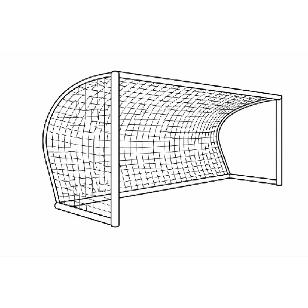 Fotballnett 7'er 120 mm 3 mm grønn PP - buet mod. C-form