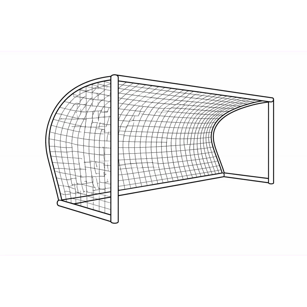 Fotballnett 5'er  120 mm 3 mm grønn PP - buet mod. C-form