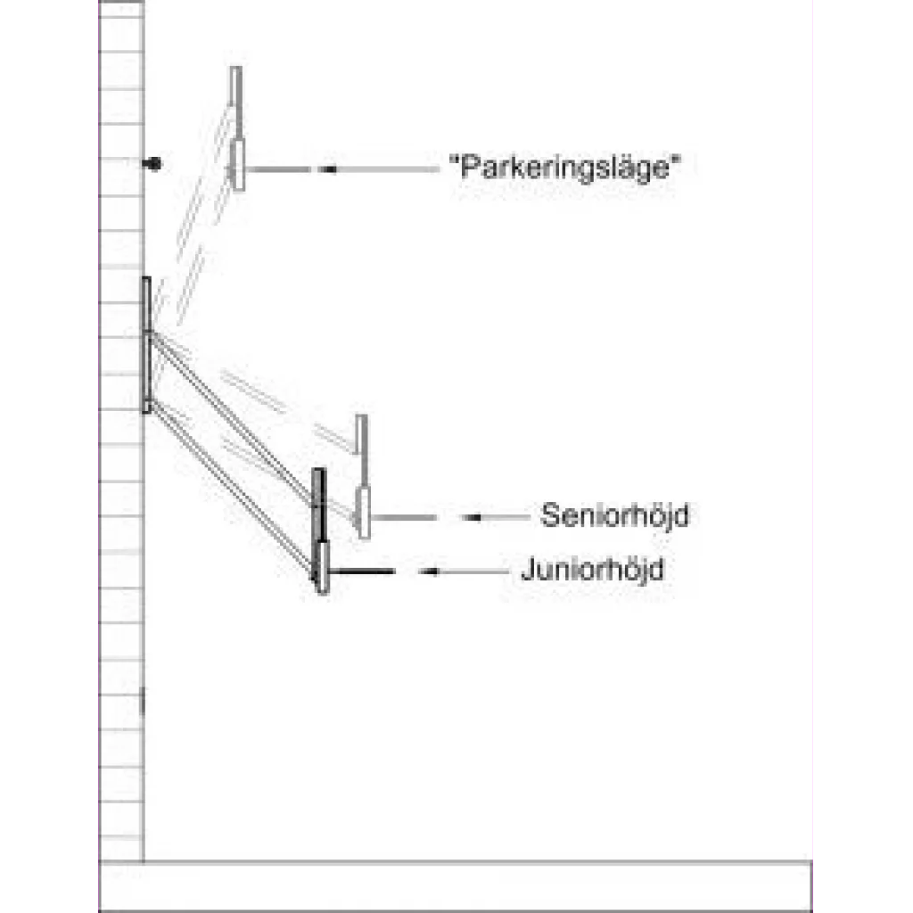 Basketmål for vegg, 180x105 cm mini/maxi-høyde