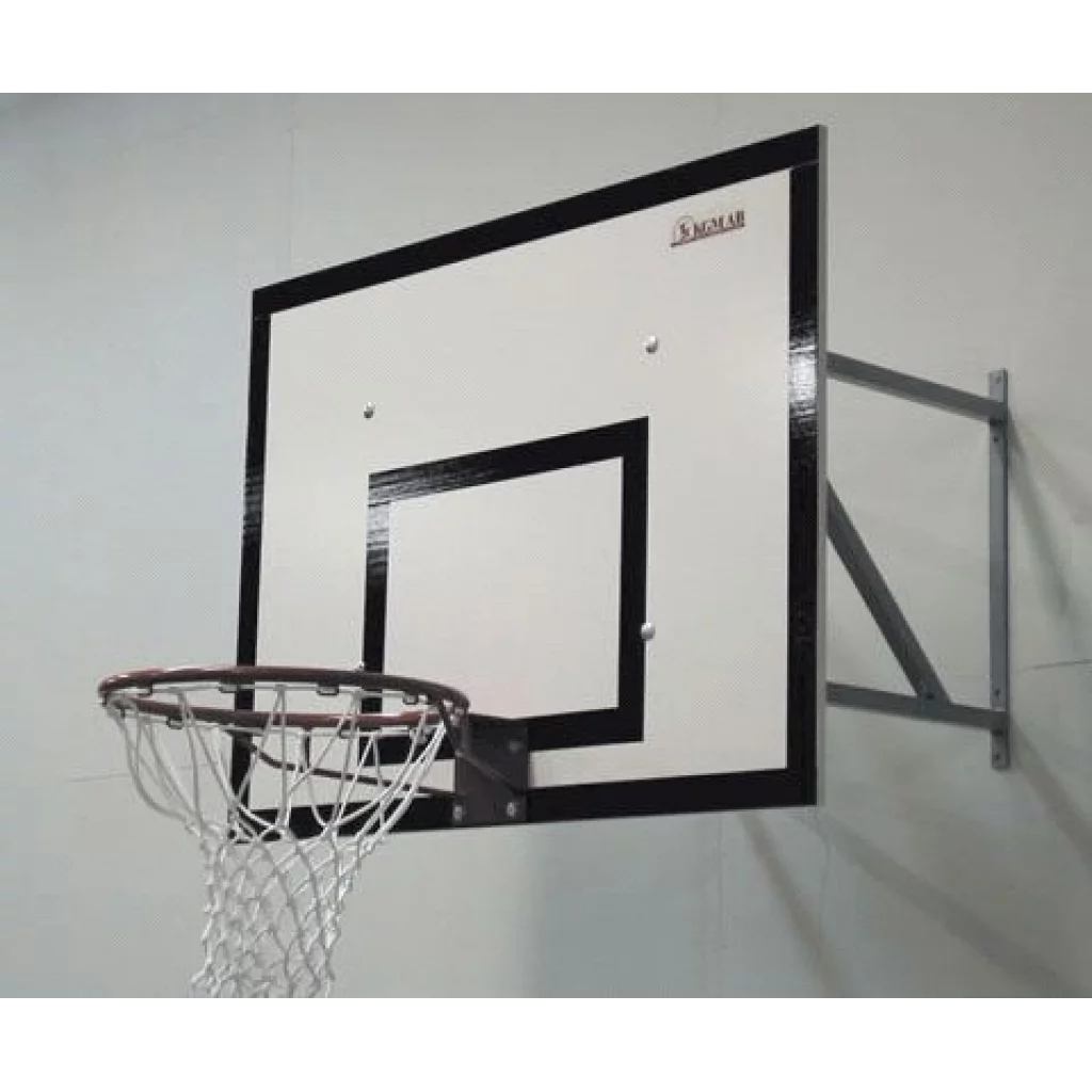 Basketmål 120 cm fra vegg i fast høyde, stor plate