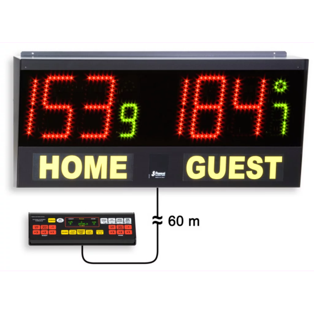 Resultattavle Volleyball PLAY30-V kablet, 6+2 siffer