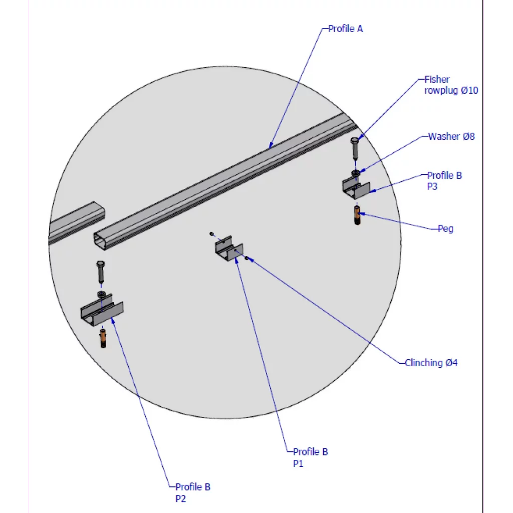 Løpebanesarg IAAF-sertifisert, buet - pr. m