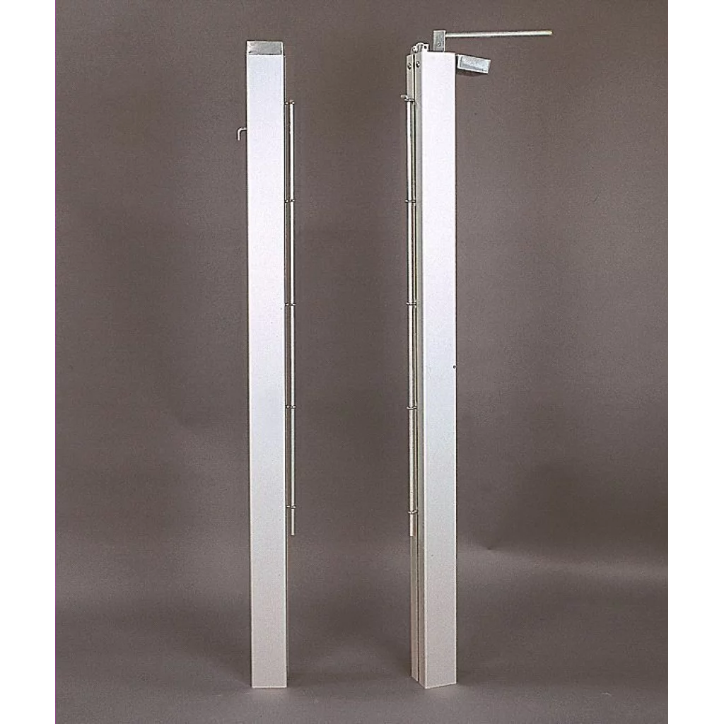 Tennisstolper i 80x80 mm alu. inkl. markhylser