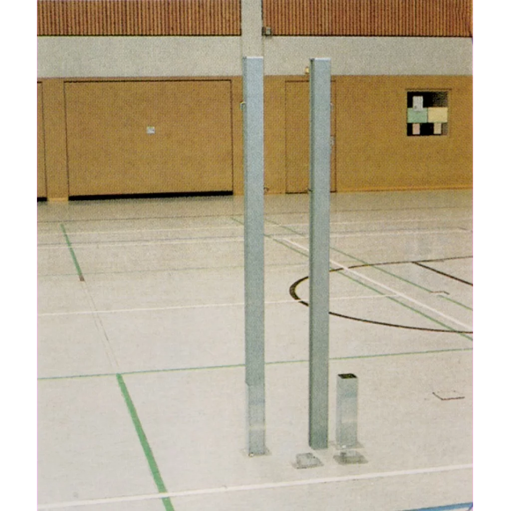 Badmintonstolper 80x80 mm, inkl. gulvhylser