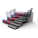 teleskoptribune-med-enkelt-plastsete